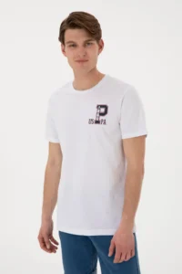 US Polo Assn. Men Regular Fit Crew Neck White T-Shirt - Image 3