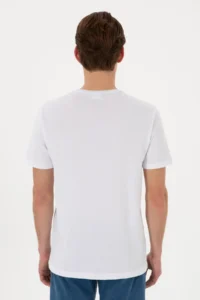 US Polo Assn. Men Regular Fit Crew Neck White T-Shirt - Image 5