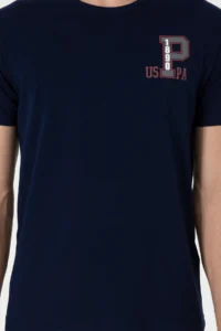 US Polo Assn. Men Regular Fit Crew Neck Navy Blue T-Shirt - Image 6