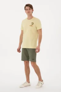 US Polo Assn. Men Regular Fit Crew Neck Light Khaki T-Shirt - Image 4