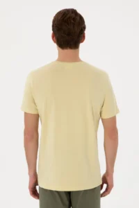 US Polo Assn. Men Regular Fit Crew Neck Light Khaki T-Shirt - Image 5