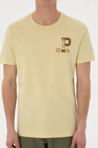 US Polo Assn. Men Regular Fit Crew Neck Light Khaki T-Shirt - Image 6