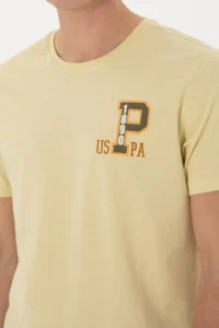 US Polo Assn. Men Regular Fit Crew Neck Light Khaki T-Shirt - Image 7