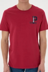 US Polo Assn. Men Regular Fit Crew Neck Cherry T-Shirt - Image 6