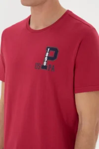US Polo Assn. Men Regular Fit Crew Neck Cherry T-Shirt - Image 7