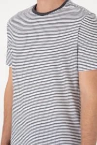 US Polo Assn. Men Regular Fit Crew Neck Black Striped T-Shirt - Image 7
