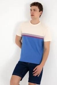 US Polo Assn. Men Regular Fit Crew Neck Indigo T-Shirt - Image 3