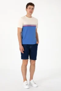 US Polo Assn. Men Regular Fit Crew Neck Indigo T-Shirt - Image 4