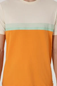 US Polo Assn. Men Regular Fit Crew Neck Orange T-Shirt - Image 6