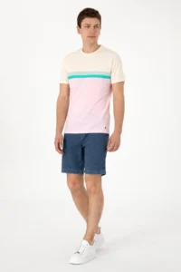 US Polo Assn. Men Regular Fit Crew Neck Light Pink T-Shirt - Image 4