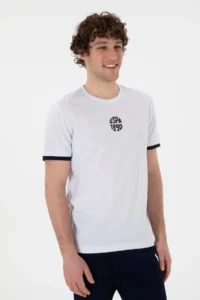 US Polo Assn. Men Regular Fit Crew Neck White T-Shirt - Image 3