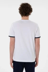 US Polo Assn. Men Regular Fit Crew Neck White T-Shirt - Image 5