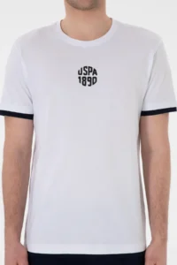 US Polo Assn. Men Regular Fit Crew Neck White T-Shirt - Image 6