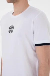 US Polo Assn. Men Regular Fit Crew Neck White T-Shirt - Image 7