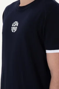 US Polo Assn. Men Regular Fit Crew Neck Navy Blue T-Shirt - Image 7