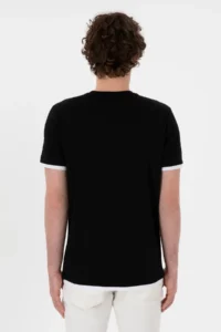 US Polo Assn. Men Regular Fit Crew Neck Black T-Shirt - Image 5