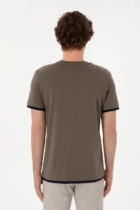 US Polo Assn. Men Regular Fit Crew Neck Mink T-Shirt - Image 5