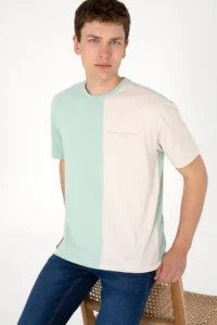 US Polo Assn. Men comfort Fit Crew Neck Aqua Green T-Shirt - Image 3
