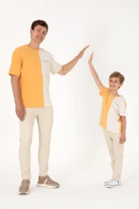 US Polo Shirt Assn. Men comfort Fit Crew Neck Orange T-Shirt