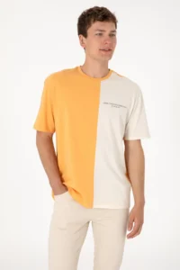 US Polo Shirt Assn. Men comfort Fit Crew Neck Orange T-Shirt - Image 5