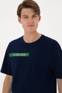 US Polo Assn. Men comfort Fit Crew Neck Navy Blue T-Shirt - Image 2