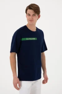 US Polo Assn. Men comfort Fit Crew Neck Navy Blue T-Shirt - Image 3