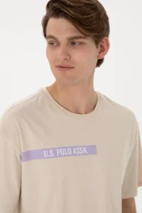 US Polo Assn. Men comfort Fit Crew Neck Stone T-Shirt - Image 2