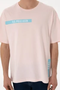 US Polo Assn. Men comfort Fit Crew Neck Light Pink T-Shirt - Image 6