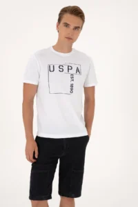 US Polo Assn. Men Regular Fit White Crew Neck T-Shirt