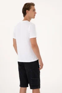 US Polo Assn. Men Regular Fit White Crew Neck T-Shirt - Image 5