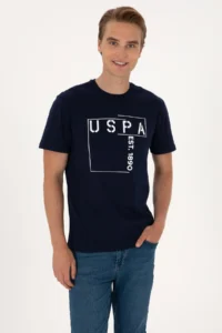 US Polo Assn. Men Regular Fit Navy Blue Crew Neck T-Shirt