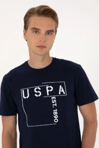 US Polo Assn. Men Regular Fit Navy Blue Crew Neck T-Shirt - Image 2