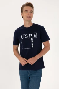 US Polo Assn. Men Regular Fit Navy Blue Crew Neck T-Shirt - Image 3