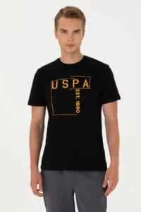 US Polo Assn. Men Regular Fit Black Crew Neck T-Shirt