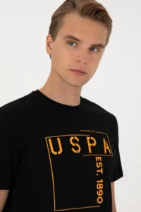 US Polo Assn. Men Regular Fit Black Crew Neck T-Shirt - Image 2