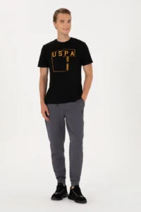 US Polo Assn. Men Regular Fit Black Crew Neck T-Shirt - Image 4