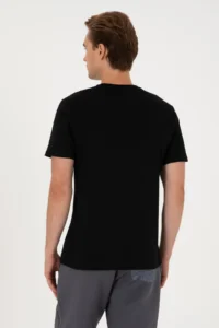 US Polo Assn. Men Regular Fit Black Crew Neck T-Shirt - Image 5