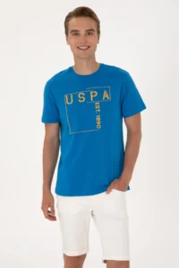 US Polo Assn. Men Regular Fit Cobalt Blue Crew Neck T-Shirt