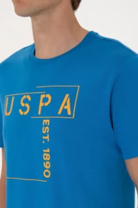 US Polo Assn. Men Regular Fit Cobalt Blue Crew Neck T-Shirt - Image 7
