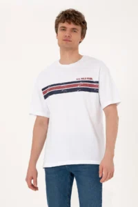 US Polo Assn. Men comfort Fit White Crew Neck T-Shirt