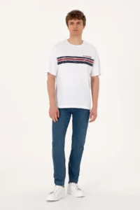 US Polo Assn. Men comfort Fit White Crew Neck T-Shirt - Image 4