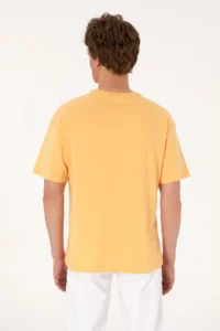 US Polo Shirt Assn. Men comfort Fit Orange Crew Neck T-Shirt - Image 5