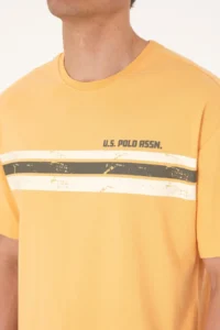 US Polo Shirt Assn. Men comfort Fit Orange Crew Neck T-Shirt - Image 7