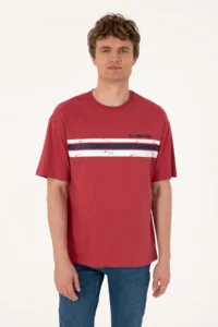 US Polo Assn. Men comfort Fit Cherry Crew Neck T-Shirt