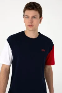US Polo Assn. Men comfort Fit Crew Neck Navy Blue T-Shirt - Image 2