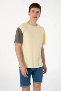 US Polo Assn. Men comfort Fit Crew Neck Light Khaki T-Shirt