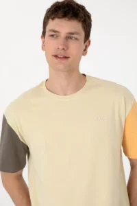 US Polo Assn. Men comfort Fit Crew Neck Light Khaki T-Shirt - Image 2
