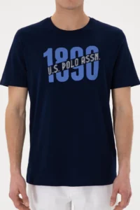US Polo Assn. Men Regular Fit Crew Neck Navy Blue T-Shirt - Image 6