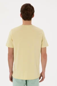 US Polo Assn. Men Regular Fit Crew Neck Light Khaki T-Shirt - Image 5