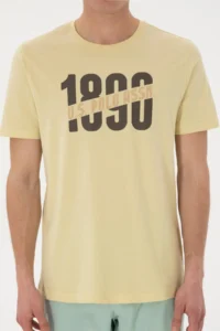 US Polo Assn. Men Regular Fit Crew Neck Light Khaki T-Shirt - Image 6